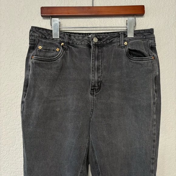 Avec Les Filles High Rise Distressed Jeans Washed Black Size 31 - Picture 6 of 8